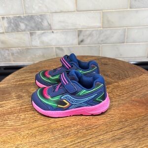 Saucony Toddler Kids' Ride 10 Jr. Neon Multicolor Sneakers